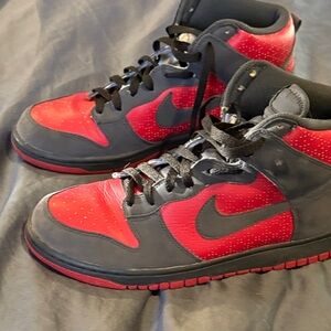 Nike Black and Red High-Top Sneakers 2009